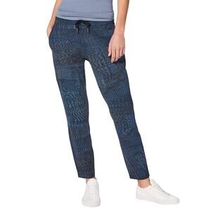 Lululemon On The Fly Pant Linear Flux Battleship Multi Women's Size 4 EUC